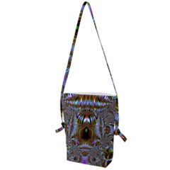 Art Artwork Fractal Digital Art Folding Shoulder Bag by Pakrebo