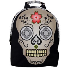 Skull Scary Art Digital Head Mini Full Print Backpack by Wegoenart