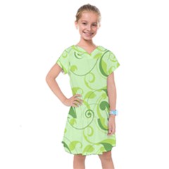 Floral Decoration Flowers Design Kids  Drop Waist Dress by Wegoenart