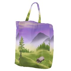 Digital Art Painting Landscape Giant Grocery Tote by Wegoenart