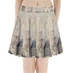 London Westminster Bridge Building Pleated Mini Skirt by Wegoenart