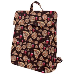 Pizza Pattern Flap Top Backpack by bloomingvinedesign