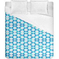 Fabric Geometric Aqua Crescents Duvet Cover (california King Size) by Bajindul