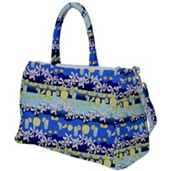 Lemonade Pattern Duffel Travel Bag by bloomingvinedesign