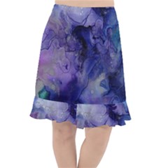 Blue Purple Ink                           Fishtail Chiffon Skirt by LalyLauraFLM