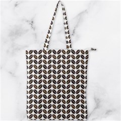 Coffee Beans Pattern Illustrator Double Zip Up Tote Bag by Wegoenart