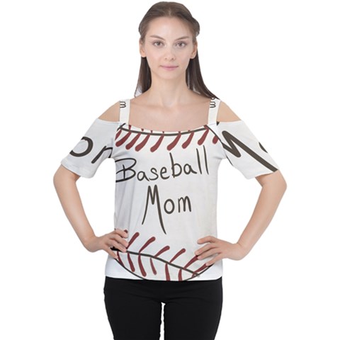 Baseball Mom Ball Cutout Shoulder Tee by Arcade