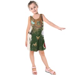 Vintage Llorona Collage Kids  Sleeveless Dress by snowwhitegirl