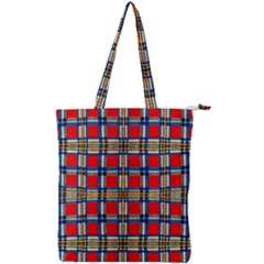 Plaid 4 Double Zip Up Tote Bag by ArtworkByPatrick