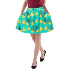 Little Yellow Duckies A-line Pocket Skirt by VeataAtticus