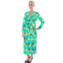 Little Yellow Duckies Velvet Maxi Wrap Dress View1