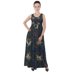 King And Queen Empire Waist Velour Maxi Dress by Mezalola