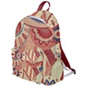 Pop Art Paisley Flowers Ornaments Multicolored 4 Background Solid Dark Red The Plain Backpack View1