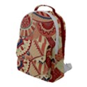 Pop Art Paisley Flowers Ornaments Multicolored 4 Background Solid Dark Red Flap Pocket Backpack (Large) View1