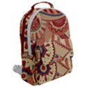 Pop Art Paisley Flowers Ornaments Multicolored 4 Background Solid Dark Red Flap Pocket Backpack (Large) View2