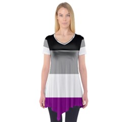 Asexual Pride Flag Lgbtq Short Sleeve Tunic  by lgbtnation