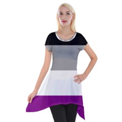 Asexual Pride Flag Lgbtq Short Sleeve Side Drop Tunic by lgbtnation