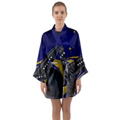 Science Fiction Sci Fi Sci Fi Logo Long Sleeve Kimono Robe by Pakrebo