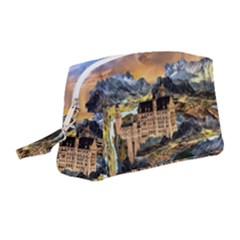 Castle Fantasy Landscape Stormy Wristlet Pouch Bag (medium) by Pakrebo