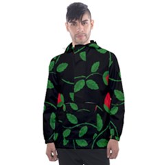 Roses Flowers Spring Flower Nature Men s Front Pocket Pullover Windbreaker by Pakrebo