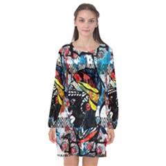 Tajah Olson Designs  Long Sleeve Chiffon Shift Dress  by TajahOlsonDesigns