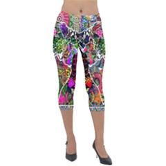 Design 2 Lightweight Velour Capri Leggings  by TajahOlsonDesigns