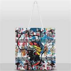 Tajah Olson Designs  Full Print Rope Handle Tote (large) by TajahOlsonDesigns