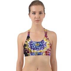 Rainbow Chrysanthemum Back Web Sports Bra by bloomingvinedesign