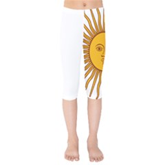 Argentina Flag Kids  Capri Leggings  by FlagGallery