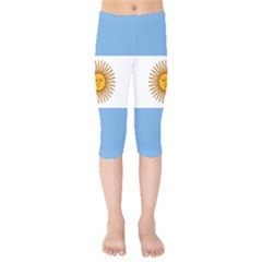 Argentina Flag Kids  Capri Leggings  by FlagGallery