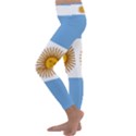 Argentina Flag Kids  Lightweight Velour Classic Yoga Leggings View2