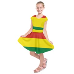 Bolivia Flag Kids  Short Sleeve Dress by FlagGallery