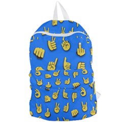 Emojis Hands Fingers Background Foldable Lightweight Backpack by Pakrebo