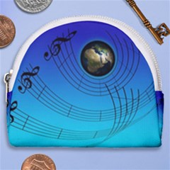 Music Reble Sound Concert Horseshoe Style Canvas Pouch by HermanTelo