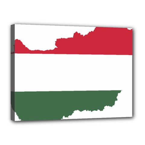 Hungary Country Europe Flag Canvas 16  X 12  (stretched) by Sapixe