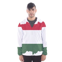 Hungary Country Europe Flag Men s Hooded Windbreaker by Sapixe