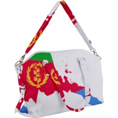 Eritrea Flag Map Geography Outline Canvas Crossbody Bag by Sapixe