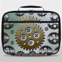 Gear Background Sprocket Full Print Lunch Bag by HermanTelo