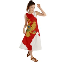 Montenegro Country Europe Flag Summer Maxi Dress by Sapixe