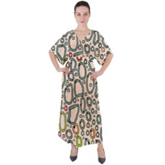 Zappwaits Vi V-neck Boho Style Maxi Dress by zappwaits