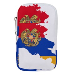 Borders Country Flag Geography Map Waist Pouch (small) by Sapixe