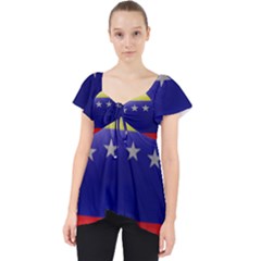 Venezuela Flag Country Nation Lace Front Dolly Top by Sapixe