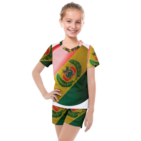 Bolivia Flag Country National Kids  Mesh Tee And Shorts Set by Sapixe