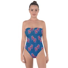 Swimming Fighting Fish Tie Back One Piece Swimsuit by VeataAtticus