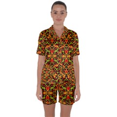 Rby 41 Satin Short Sleeve Pyjamas Set by ArtworkByPatrick