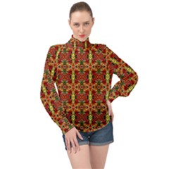 F 4 High Neck Long Sleeve Chiffon Top by ArtworkByPatrick