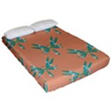 Turquoise Dragonfly Insect Paper Fitted Sheet (Queen Size) View2