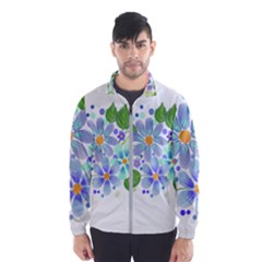 Watercolour Flowers Bouquet Spring Men s Windbreaker by Pakrebo