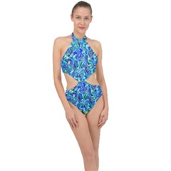 G 6 Halter Side Cut Swimsuit by ArtworkByPatrick