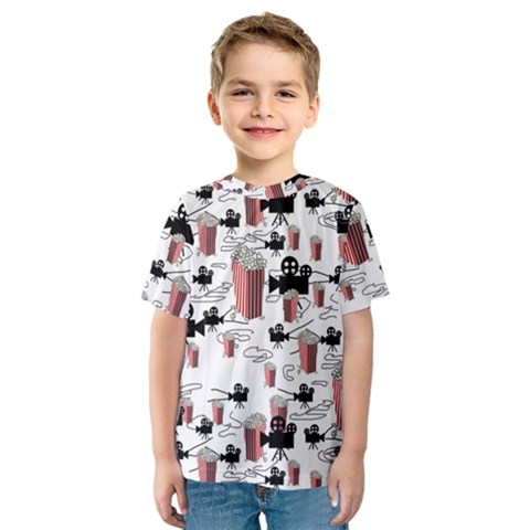 Movies And Popcorn Kids  Sport Mesh Tee by bloomingvinedesign